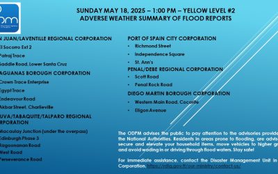 ADVERSE WEATHER SUMMARY OF FLOOD REPORTS – SUNDAY 18TH MAY 2025 AT 1:00 PM