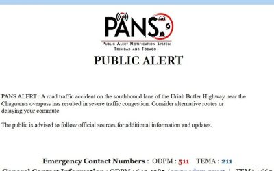PANS Alert – Severe Traffic Congestion