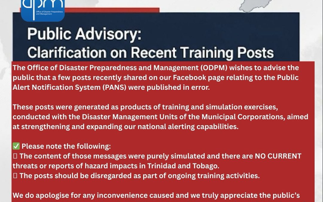 Public Advisory – Clarification on Recent Training Posts
