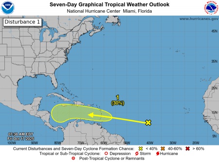 Active Tropical Wave in Central Tropical Atlantic